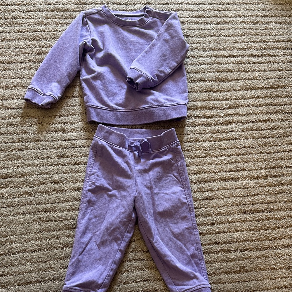 Primary.  Lavender Sweatshirt and Pants Set